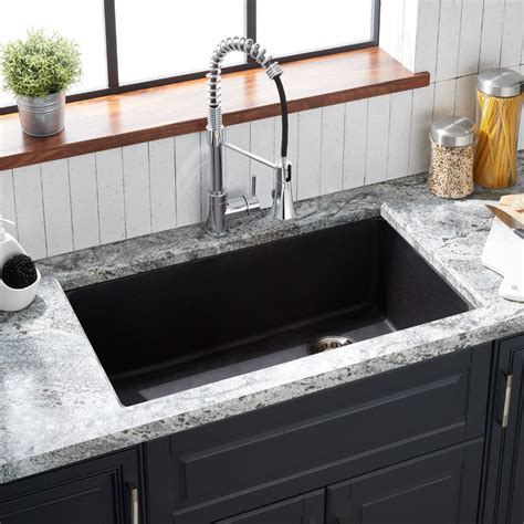 33" Totten Granite Composite Undermount Kitchen Sink - Black - Kitchen | Composite kitchen sinks ...