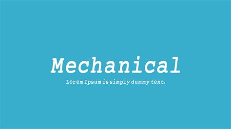 Mechanical Font Family : Download Free for Desktop & Webfont