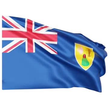 Turks And Caicos Islands Flag Waving, Turks And Caicos Islands Flag With Pole, Turks And Caicos ...