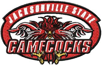 Jacksonville State Gamecocks logo embroidery design