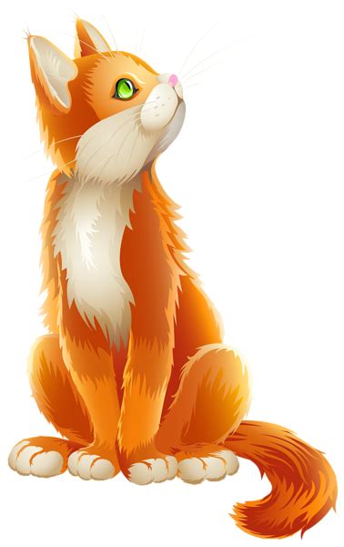 Orange Cat Cartoon Transparent PNG Clip Art Image | Gallery Yopriceville - High-Quality Free ...