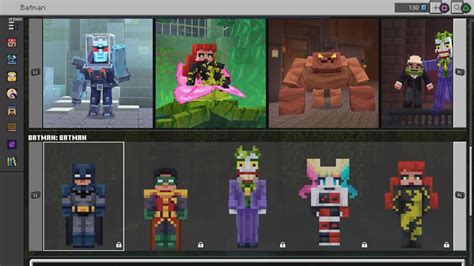 All 18 Official Batman Minecraft Skins - YouTube