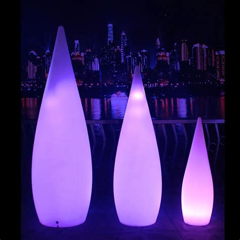 Portable Battery Operated Waterproof Plastic Free Standing Led Outdoor Floor Lamps For Patio ...