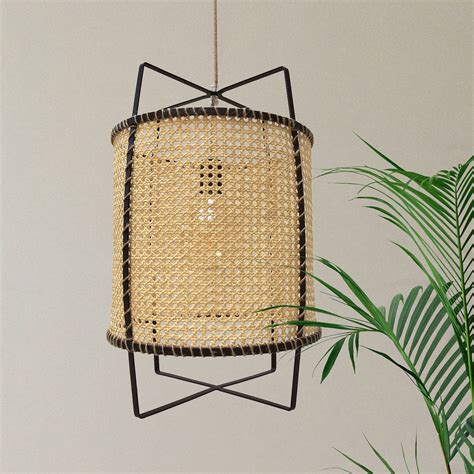 Cane Rattan Pendant Light Bamboo Lamp Boho Fixture Modern | Etsy | Bamboo lamp, Rattan pendant ...