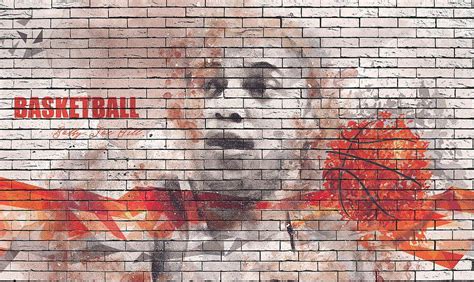 Basketball Player Bobby Joe Hill Wall Colorful Digital Art by Keagan ...