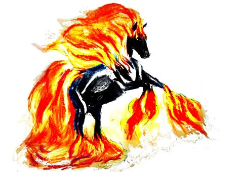 fire horse by heavenindarkness on DeviantArt