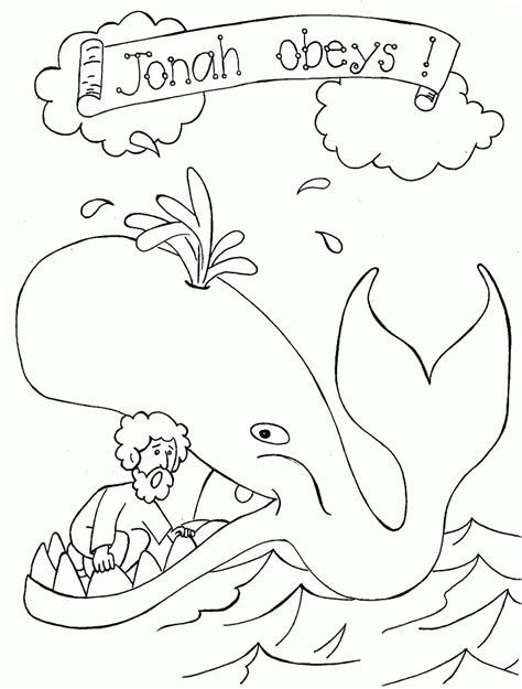 Free Printable Jonah and The Whale Coloring Pages For Kids