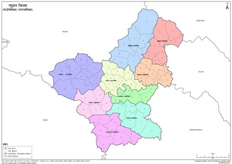 Map of Pyuthan District of Nepal – Nepal Archives