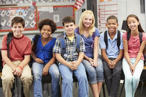 Group of Elementary Pupils In Classroom — Stock Photo © monkeybusiness ...