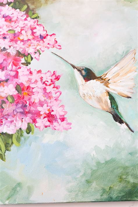 Hummingbird Acrylic Painting