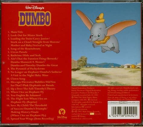 Various CD: Dumbo - Walt Disney Classic Soundtrack Series (CD) - Bear ...