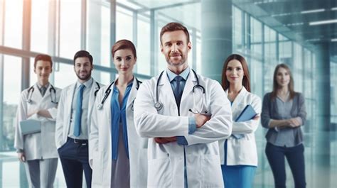 Premium AI Image | Group of doctors standing in hospital Happy doctors day