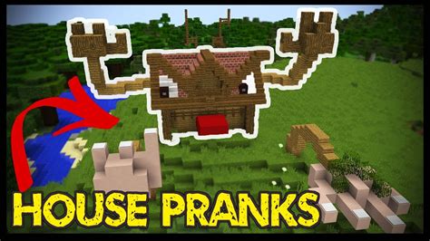 5 Minecraft HOUSE PRANKS! - YouTube