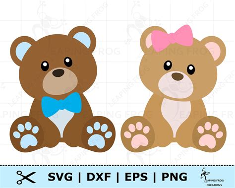 Teddy bear confetti printable template cut file template png svg dxf ai files co Scrapbooking Paper