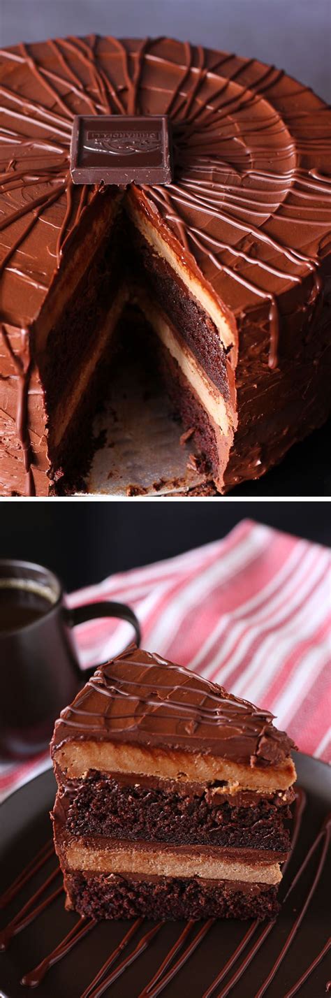 Super Fancy Chocolate Cheesecake Cake: This recipes combines a moist ...