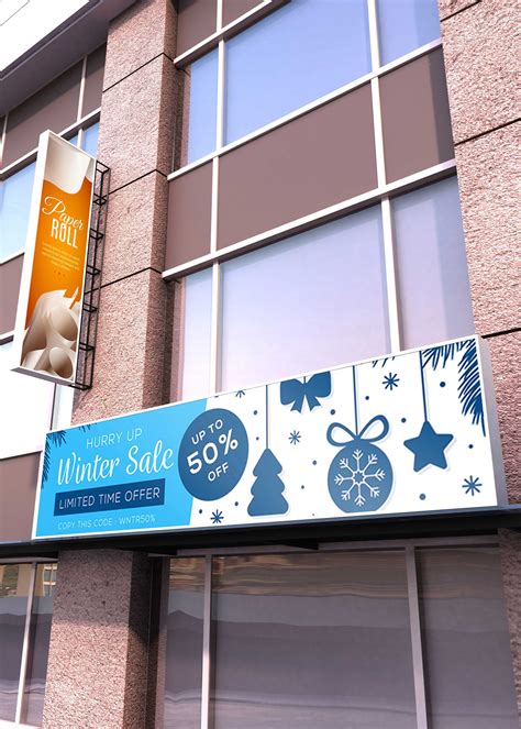 Free Department Store Banner Mockup - Free PSD Freebies Mockup