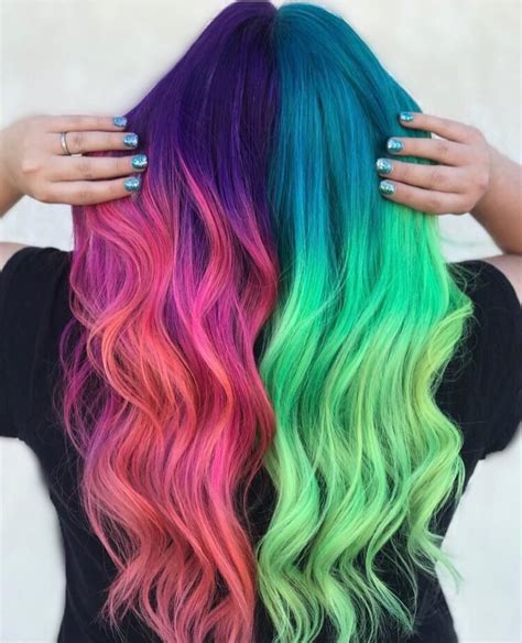 Pin by Jessica Sawyer on Hair | Creative hair color, Vivid hair color, Rainbow hair color