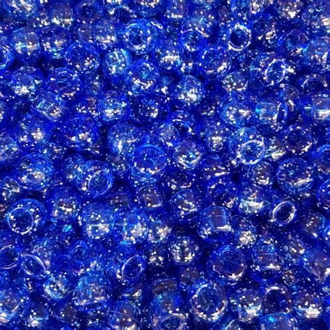 Royal Blue Glitter 9x6mm Pony Beads Dummy Clips, Pram Charms | Pony Beads - Suppliers of Pony ...