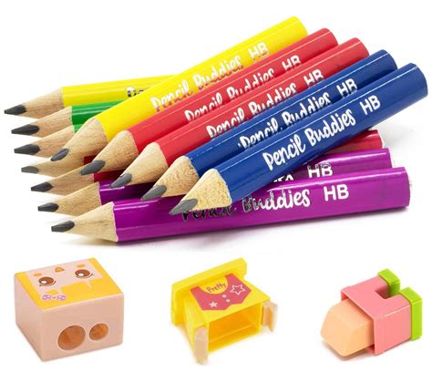 Buy Short Jumbo Pencils for Kids, Preschoolers, Kindergarten, Toddlers ...