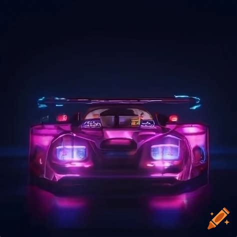 Cyberpunk race car inspired by akira on Craiyon