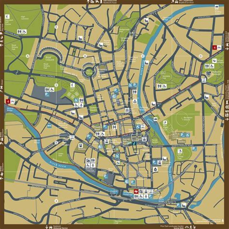 Bath City Centre Map | Bath city centre, Bath map, Bath england