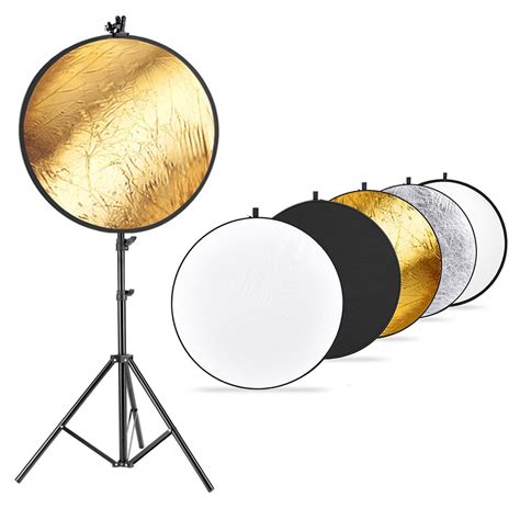 Buy Neewer Photo Studio Light Reflector Kit and Light Stand: 110cm 5-in ...