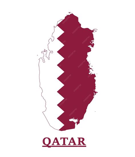 Premium Vector | Qatar National Flag Map Design, Illustration Of Qatar ...