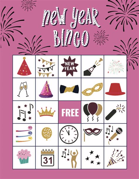 Free Printable New Years Eve Bingo Cards - Play Party Plan