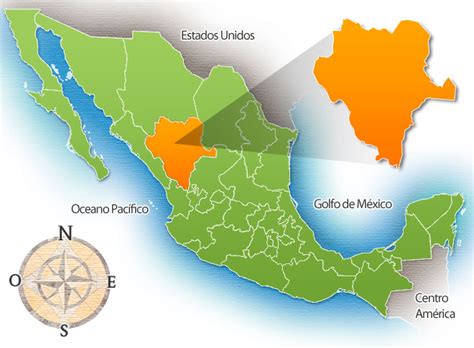 Mapa de Durango - Mapa Físico, Geográfico, Político, turístico y Temático.