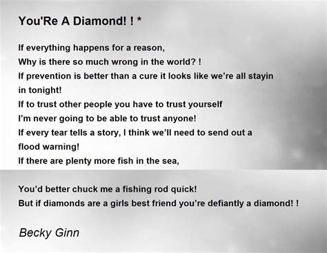 You'Re A Diamond! ! * - You'Re A Diamond! ! * Poem by Becky Ginn