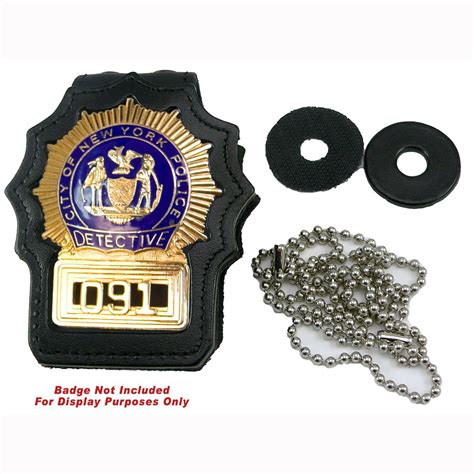 NYPD Detective Recessed Clip On / Around Neck Badge Holder | Badge ...