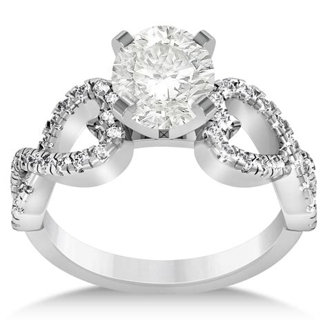 Diamond Heart Shaped Engagement Ring Setting Platinum (0.46ct) - U7489