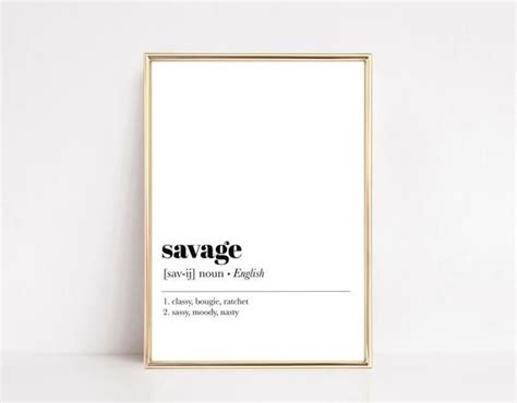 Savage Definition Megan Thee Stallion I'm a Savage - Etsy | Savage, Inspirational printables, I ...