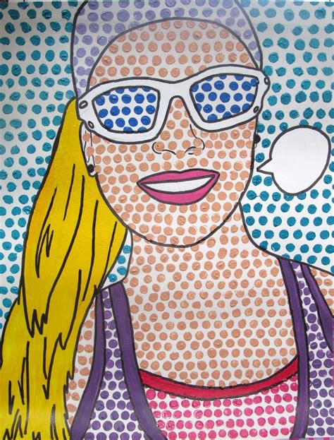 Pop Art Self Portraits - Roy Lichtenstein Inspired