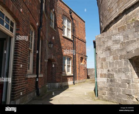 Entrance courtyard of Calshot Castle Hampshire England UK Stock Photo - Alamy