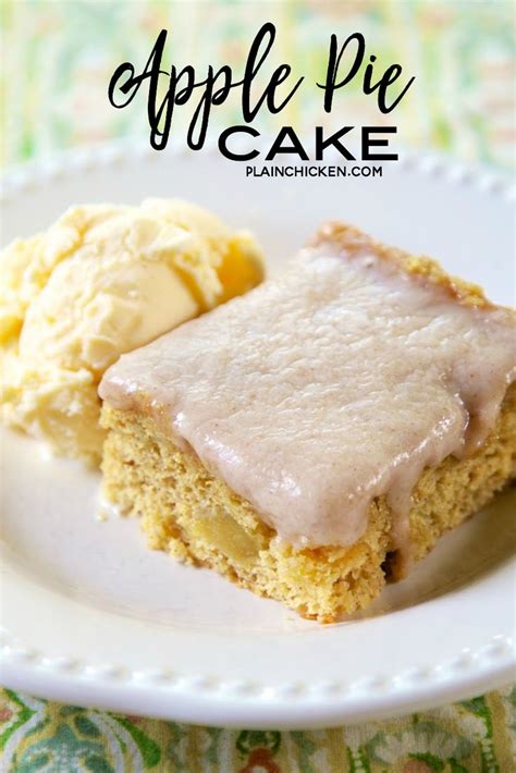 Apple Pie Cake - easy apple cake topped with a homemade cinnamon ...