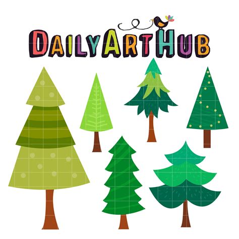 Christmas Tree Clip Art Set – Daily Art Hub – Free Clip Art Everyday