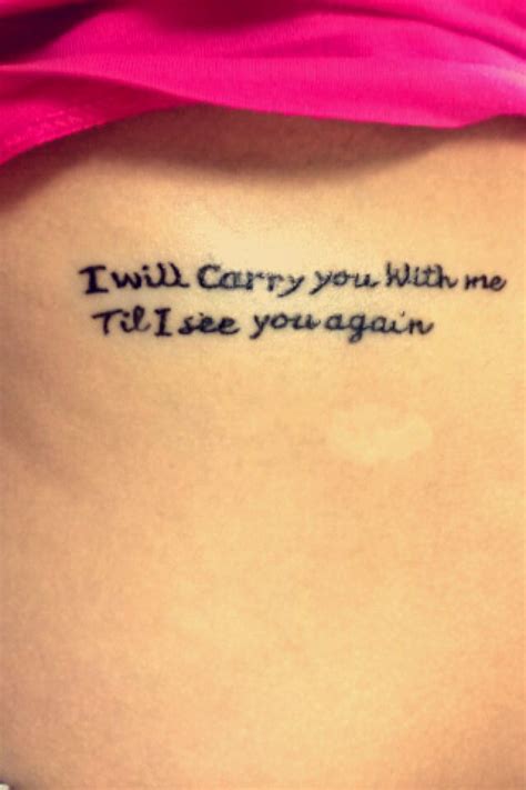 I will carry you with me till I see you again | Tattoos | Pinterest | Spelling, Sisters and Babies