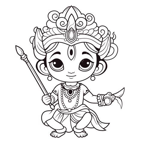 Krishna Coloring Pages Outline Sketch Drawing Vector, Wing Drawing ...