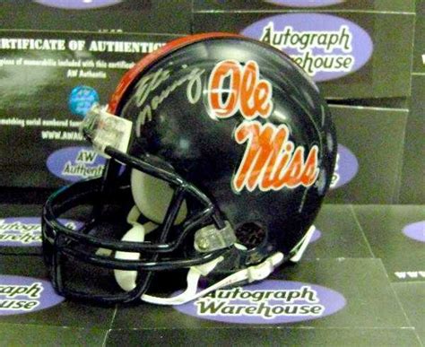 Eli Manning autographed Mini Helmet (OLE MISS)