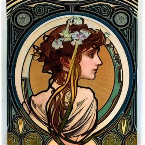 echo, greek mythology, painted by alphonse mucha | Stable Diffusion