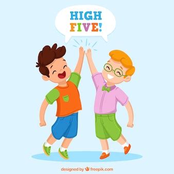 Free Vector | Friends high five background