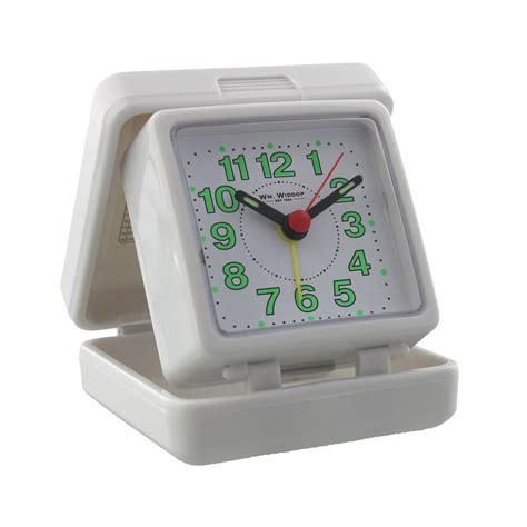 Square Travel Folding Alarm Clock – White | Winning Awards