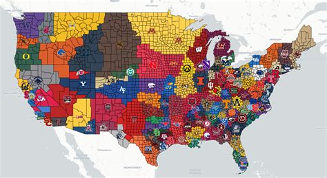 College Football Helmet Maps