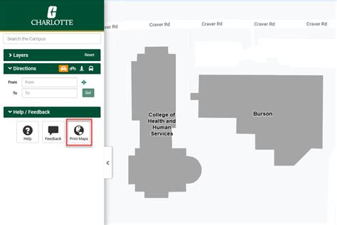 UNC Charlotte Campus Map Help