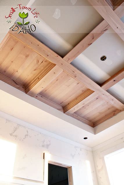 Remodelaholic | DIY Master Bedroom Wood Coffered Ceiling