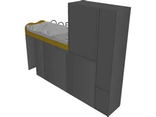 Bunk Bed Dual 3D Model - 3DCADBrowser