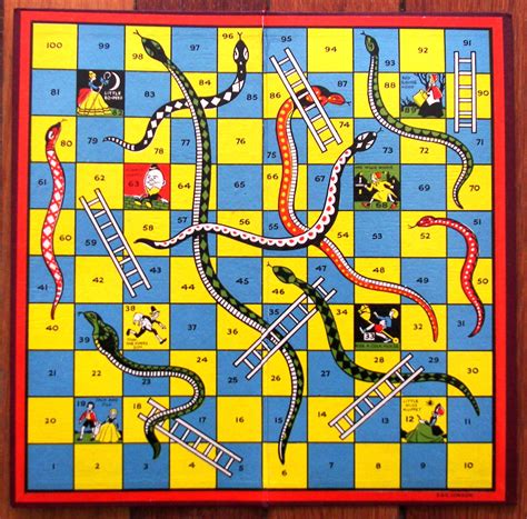 1950's Snakes & Ladders by Good-Win, England - tomsk3000