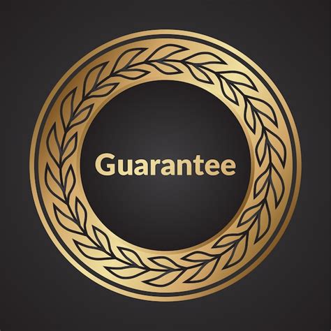 Premium Vector | Gold guarantee logo design template