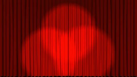 Digital Animation Theater Stage Curtains Opening Reveal Series Spotlights — Stock Video ...